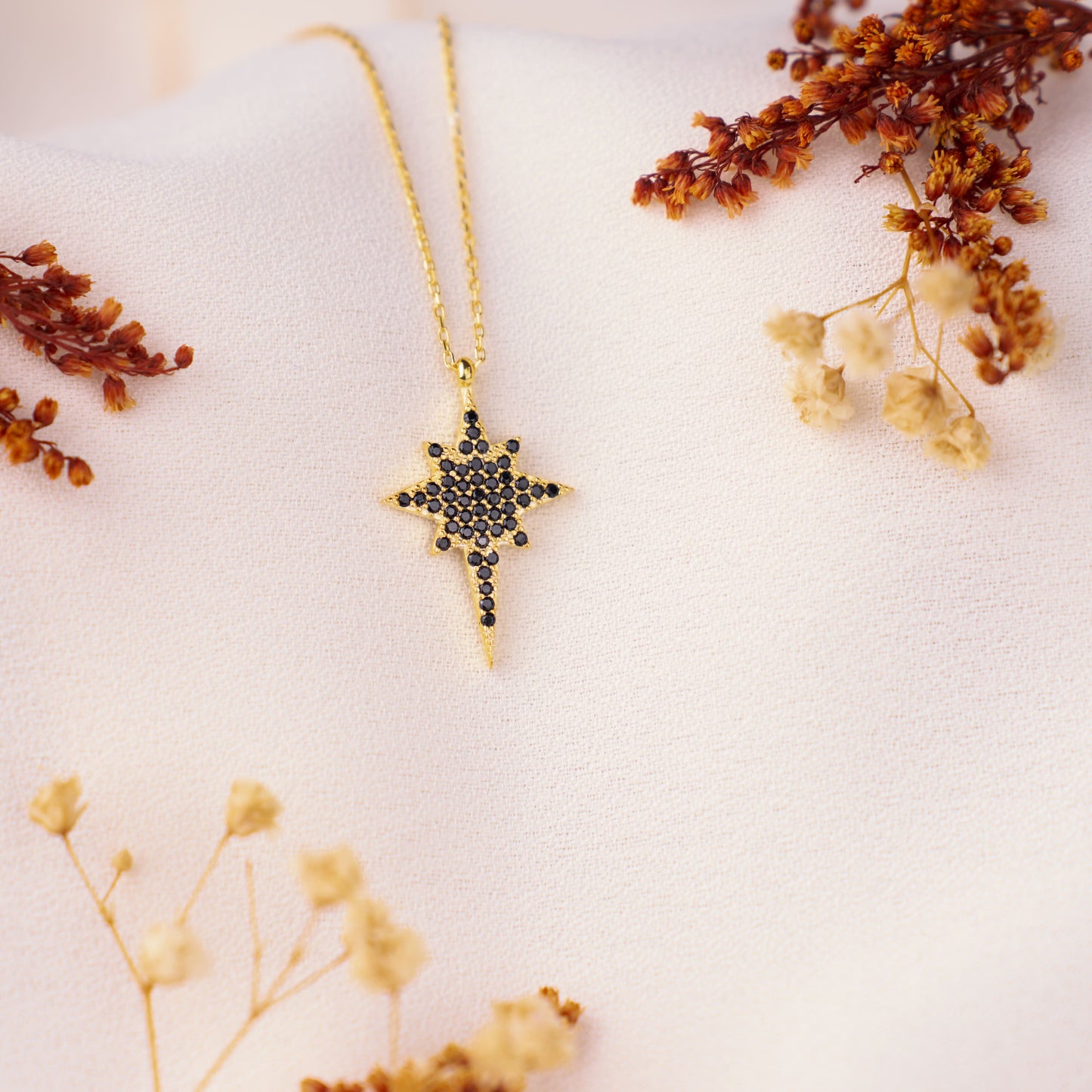 Gold North Star Necklace
