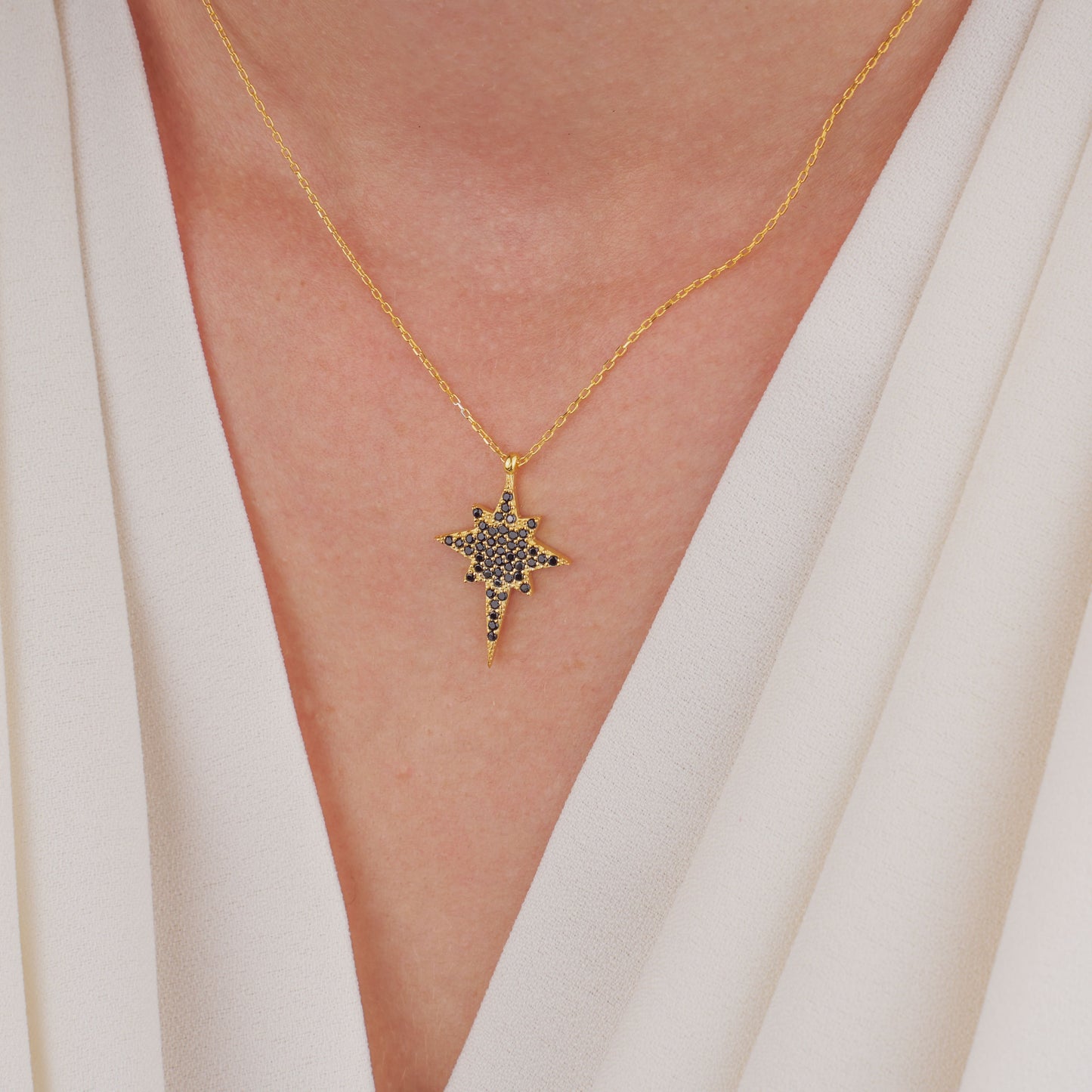 Gold North Star Necklace