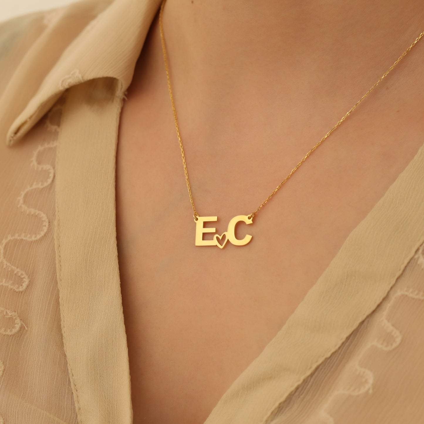 Personalized Two Inıtıals Necklace