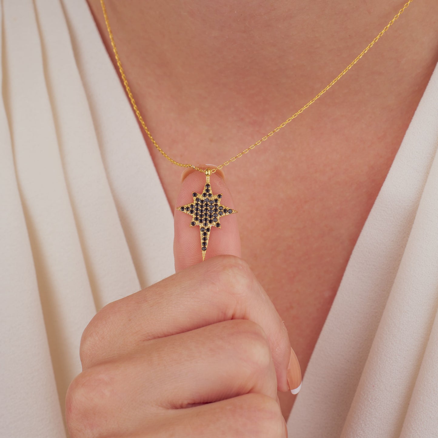 Gold North Star Necklace